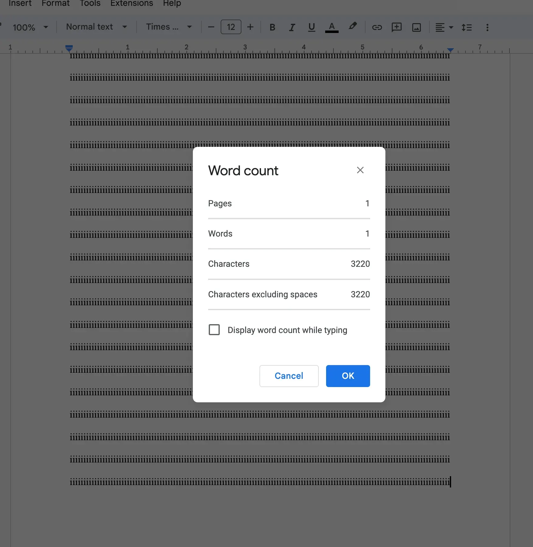 I covered up a whole Google Doc